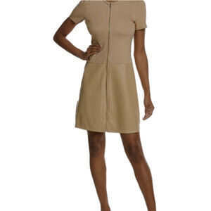 Ellen Tracy Zip Front Sheath Dress